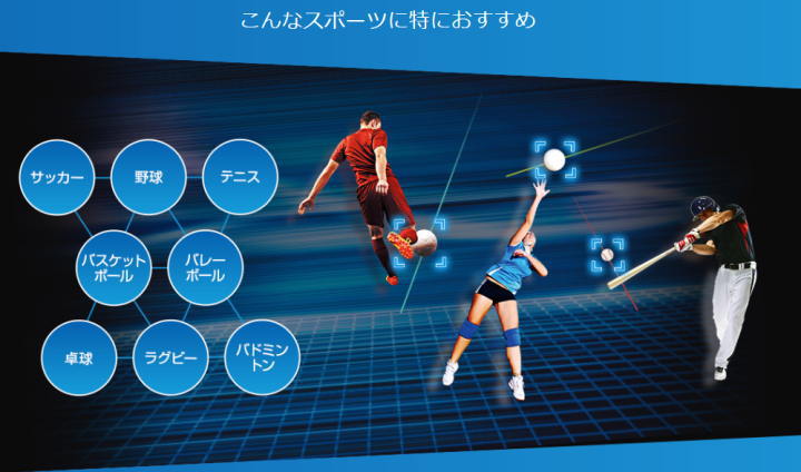 テニス、卓球、バドミントン、サッカー、野球、バレーボール、バスケットボール